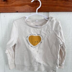 Baby Mori Cream Kids 100% Organic Cotton Shirt with Heart Design